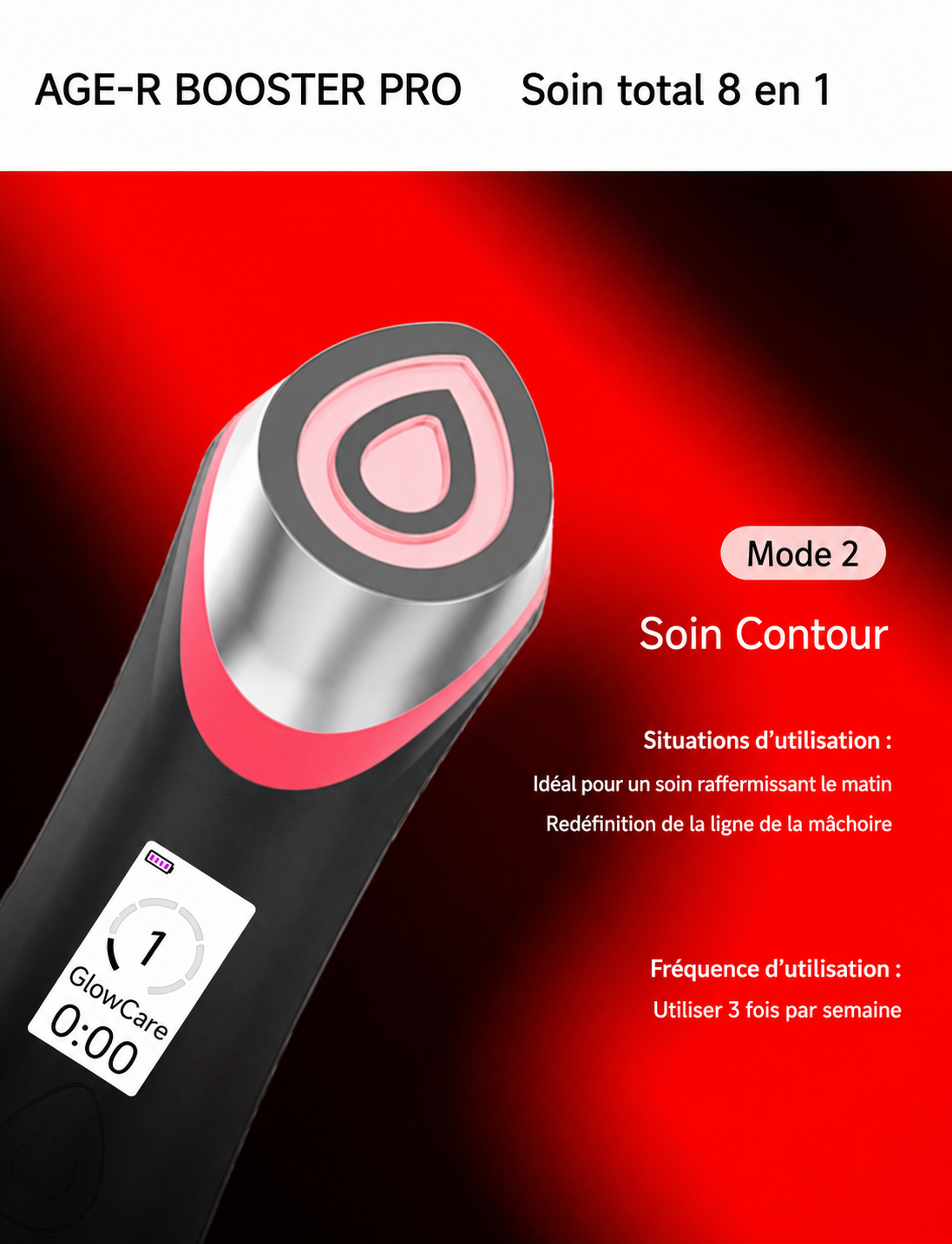 Appareil de beauté du visage pour un lifting et un raffermissement par microcourant